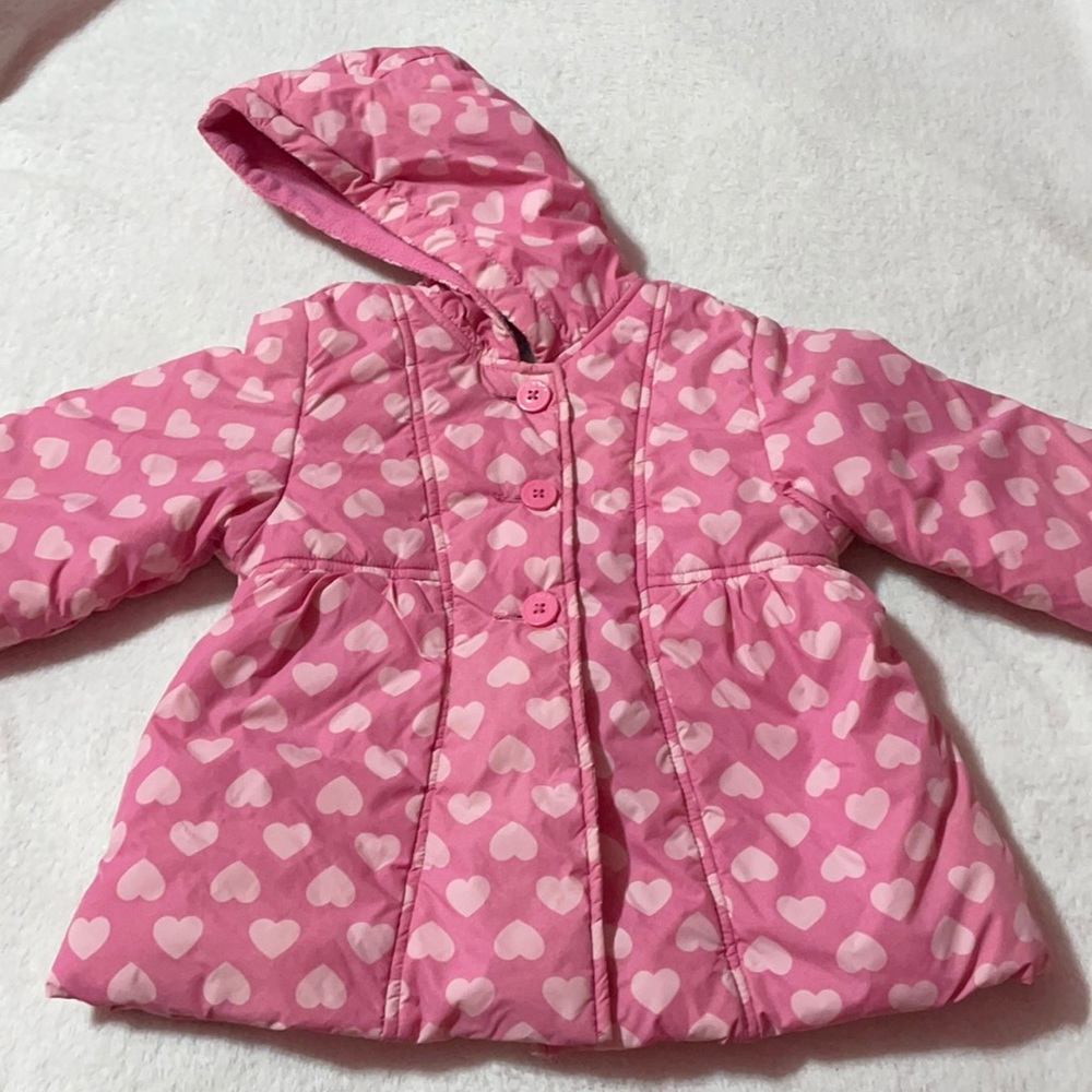 Pink puffer jacket